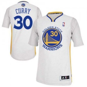 Maillot Adidas Blanc Alternate Authentic Golden State Warriors - Stephen Curry #30 - Homme