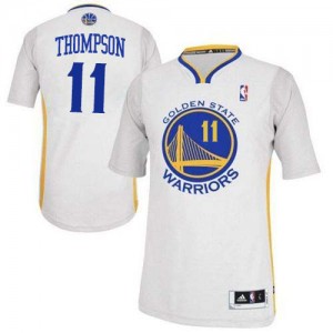 Golden State Warriors #11 Adidas Alternate Blanc Authentic Maillot d'équipe de NBA à vendre - Klay Thompson pour Homme