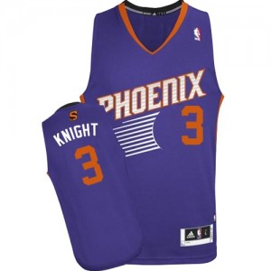 Phoenix Suns Brandon Knight #3 Road Authentic Maillot d'équipe de NBA - Violet pour Homme