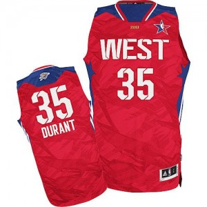 Maillot Adidas Rouge 2013 All Star Authentic Oklahoma City Thunder - Kevin Durant #35 - Homme
