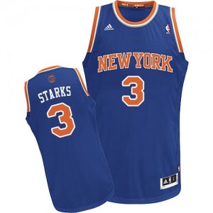 Maillot Adidas Bleu royal Road Swingman New York Knicks - John Starks #3 - Homme
