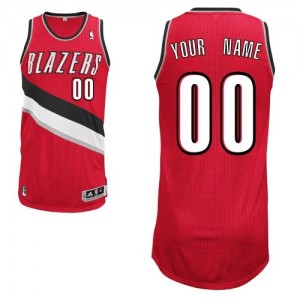 Maillot NBA Rouge Authentic Personnalisé Portland Trail Blazers Alternate Femme Adidas