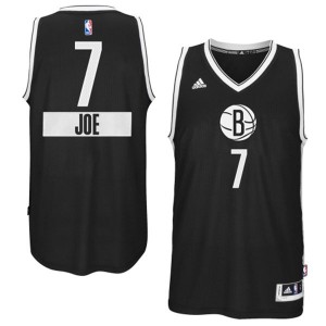 Maillot NBA Noir Joe Johnson #7 Brooklyn Nets 2014-15 Christmas Day Authentic Homme Adidas