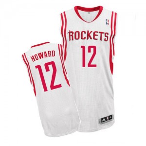Houston Rockets Dwight Howard #12 Home Authentic Maillot d'équipe de NBA - Blanc pour Homme