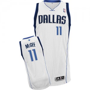 Dallas Mavericks #11 Adidas Home Blanc Authentic Maillot d'équipe de NBA Prix d'usine - JaVale McGee pour Homme