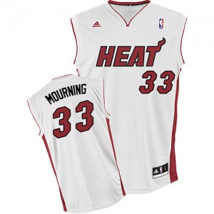 Maillot NBA Swingman Alonzo Mourning #33 Miami Heat Home Blanc - Homme