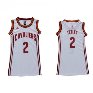 Maillot Authentic Cleveland Cavaliers NBA Dress Blanc - #2 Kyrie Irving - Femme