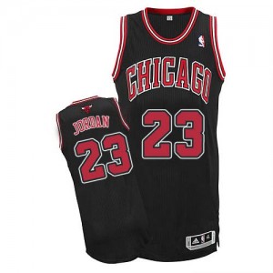 Chicago Bulls Michael Jordan #23 Alternate Authentic Maillot d'équipe de NBA - Noir pour Enfants