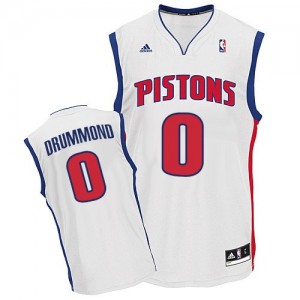 Detroit Pistons Andre Drummond #0 Home Swingman Maillot d'équipe de NBA - Blanc pour Homme