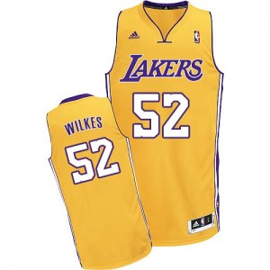 Los Angeles Lakers Jamaal Wilkes #52 Home Swingman Maillot d'équipe de NBA - Or pour Homme