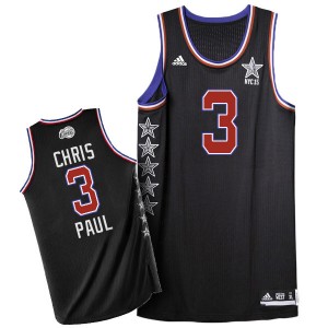 Maillot Authentic Los Angeles Clippers NBA 2015 All Star Noir - #3 Chris Paul - Homme
