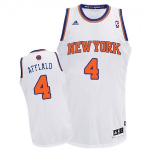 New York Knicks #4 Adidas Home Blanc Swingman Maillot d'équipe de NBA Vente - Arron Afflalo pour Enfants
