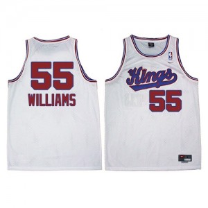 Maillot Adidas Blanc New Throwback Authentic Sacramento Kings - Jason Williams #55 - Homme