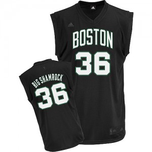 Boston Celtics #36 Adidas Big Shamrock Noir Swingman Maillot d'équipe de NBA achats en ligne - Shaquille O'Neal pour Homme