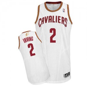 Maillot Adidas Blanc Home Authentic Cleveland Cavaliers - Kyrie Irving #2 - Homme