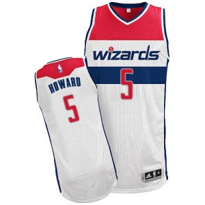 Maillot NBA Blanc Juwan Howard #5 Washington Wizards Home Authentic Homme Adidas