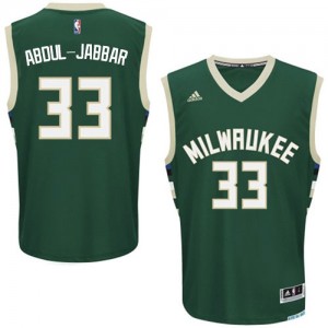 Milwaukee Bucks Kareem Abdul-Jabbar #33 Road Swingman Maillot d'équipe de NBA - Vert pour Homme