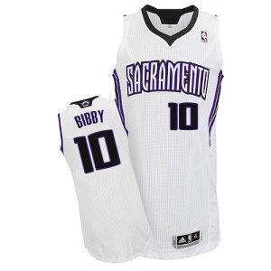 Sacramento Kings #10 Adidas Home Blanc Authentic Maillot d'équipe de NBA la meilleure qualité - Mike Bibby pour Homme