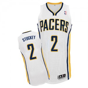 Maillot Adidas Blanc Home Authentic Indiana Pacers - Rodney Stuckey #2 - Homme