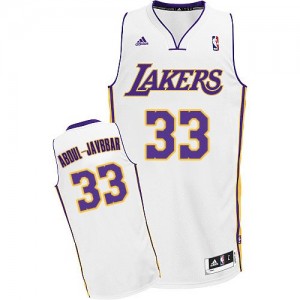 Maillot NBA Swingman Kareem Abdul-Jabbar #33 Los Angeles Lakers Alternate Blanc - Homme