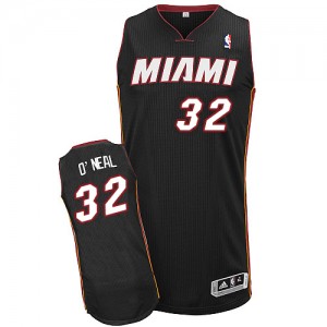 Maillot NBA Authentic Shaquille O'Neal #32 Miami Heat Road Noir - Homme