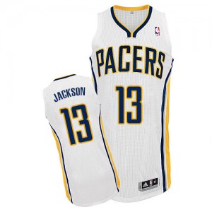 Maillot Authentic Indiana Pacers NBA Home Blanc - #13 Mark Jackson - Homme