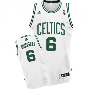 Boston Celtics Bill Russell #6 Home Swingman Maillot d'équipe de NBA - Blanc pour Homme