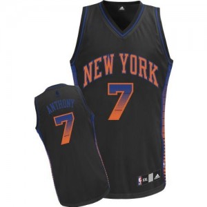Maillot NBA New York Knicks #7 Carmelo Anthony Noir Adidas Authentic Vibe - Homme