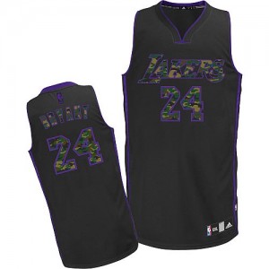Maillot NBA Camo noir Kobe Bryant #24 Los Angeles Lakers Fashion Authentic Homme Adidas