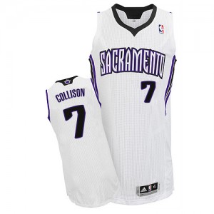 Sacramento Kings Darren Collison #7 Home Authentic Maillot d'équipe de NBA - Blanc pour Homme