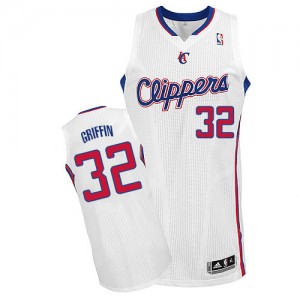 Los Angeles Clippers #32 Adidas Home Blanc Authentic Maillot d'équipe de NBA en soldes - Blake Griffin pour Homme