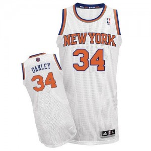 Maillot NBA Authentic Charles Oakley #34 New York Knicks Home Blanc - Homme