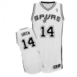 Maillot NBA Authentic Danny Green #14 San Antonio Spurs Home Blanc - Homme
