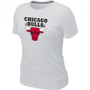 T-shirt principal de logo Chicago Bulls NBA Big & Tall Blanc - Femme