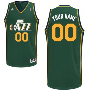 Maillot NBA Vert Authentic Personnalisé Utah Jazz Alternate Femme Adidas
