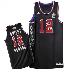 Maillot NBA Noir Dwight Howard #12 Houston Rockets 2015 All Star Authentic Homme Adidas