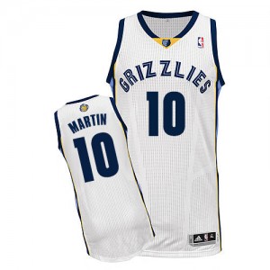 Maillot Adidas Blanc Home Authentic Memphis Grizzlies - Jarell Martin #10 - Homme