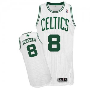 Boston Celtics Jonas Jerebko #8 Home Authentic Maillot d'équipe de NBA - Blanc pour Homme