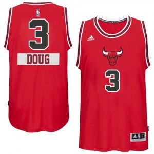 Maillot NBA Rouge Doug McDermott #3 Chicago Bulls 2014-15 Christmas Day Swingman Homme Adidas