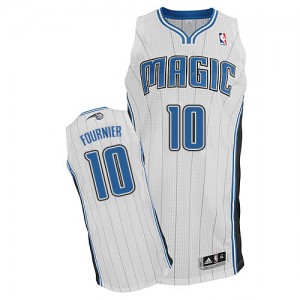 Maillot NBA Orlando Magic #10 Evan Fournier Blanc Adidas Authentic Home - Homme