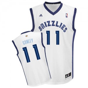 Maillot NBA Blanc Mike Conley #11 Memphis Grizzlies Home Swingman Homme Adidas