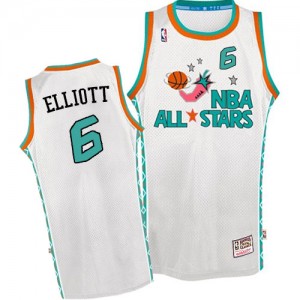 Maillot Authentic San Antonio Spurs NBA Throwback 1996 All Star Blanc - #6 Sean Elliott - Homme
